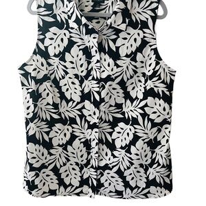 Talbots Sleeveless Perfect Fit No Iron Womens Top Sz 14